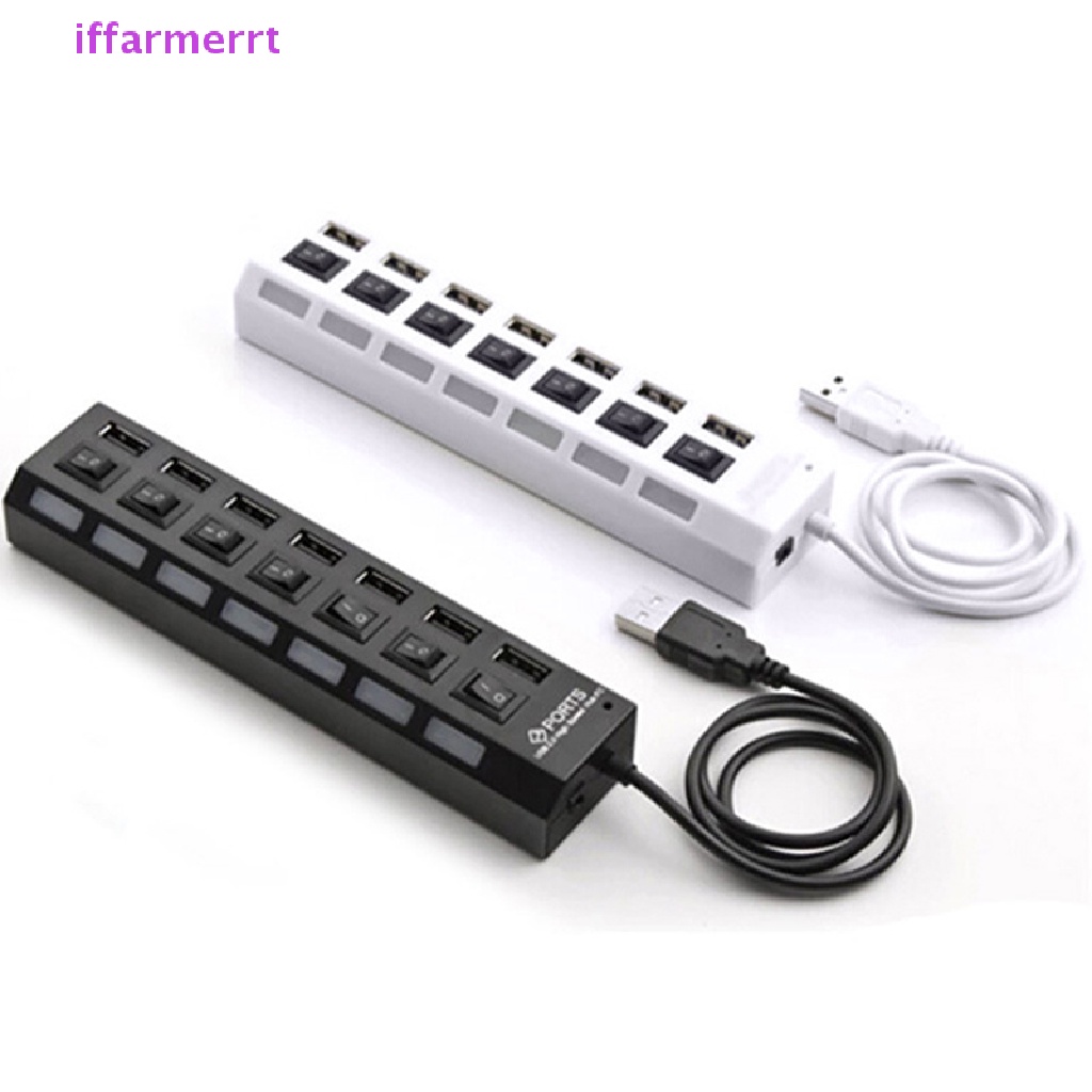 Bộ Chia 7 Cổng USB 2.0 Nhiều Công Tắc Mở Rộng Tiện Dụng