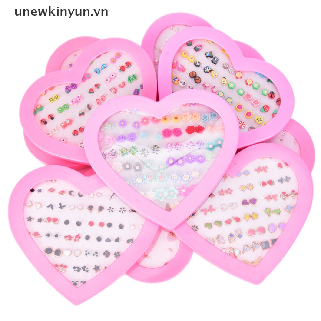 Bộ Khuyên Tai Hình Hoa / Trái Cây Đất Sét Thủ Công Dành Cho Trẻ Em VN