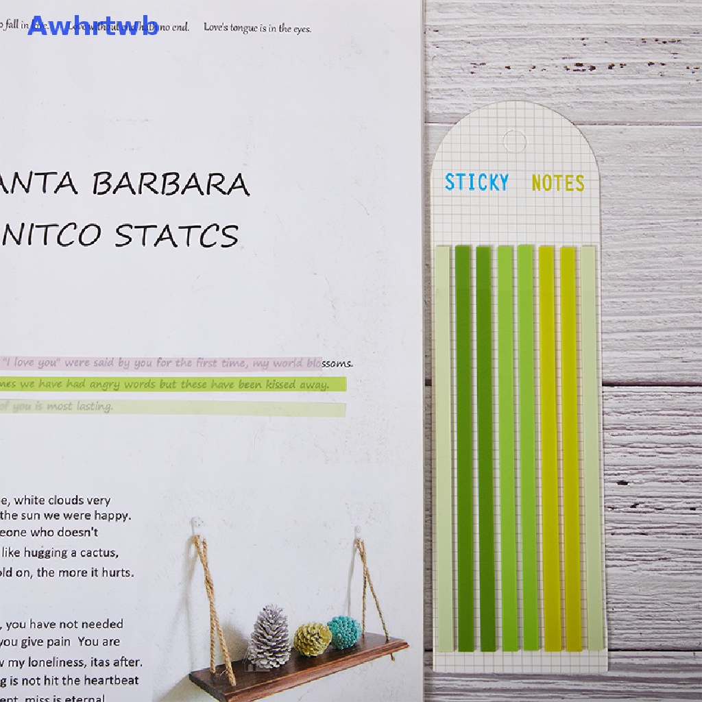 Set 160 Miếng Dán Ghi Chú Màu Macaron Trong Suốt Siêu Mỏng Tiện Dụng Cho Học Sinh / Văn Phòng Mới