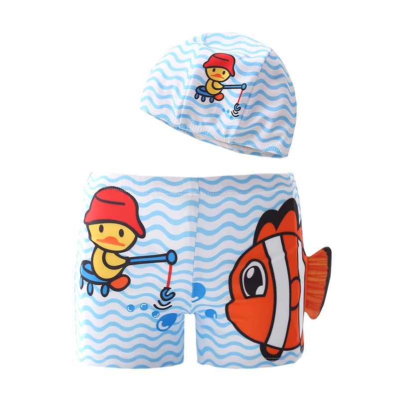 Quần Bơi Kèm Nón Bơi Lội Hình Khủng Long Attire Aku Cho Bé Trai