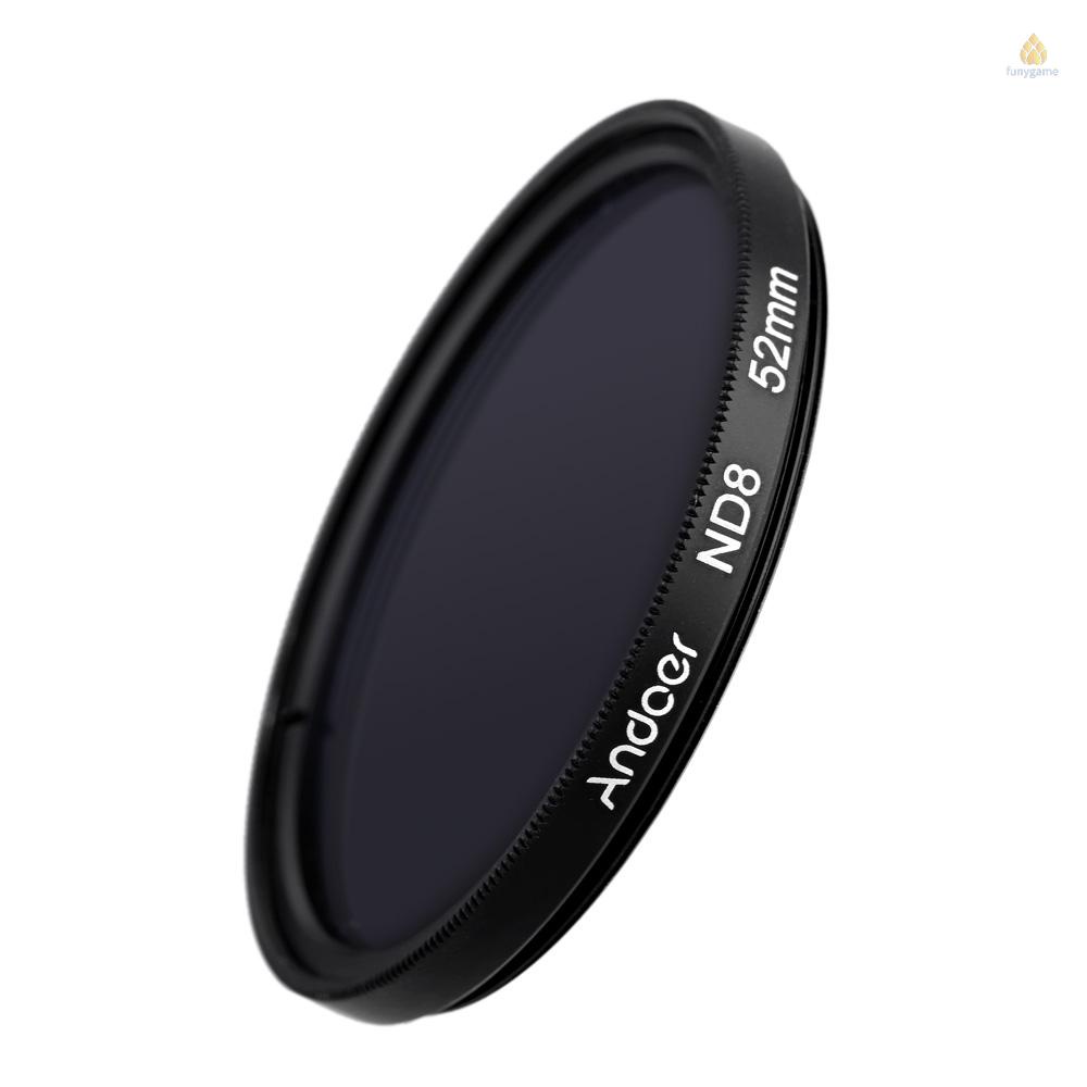 Bộ Lọc Phân Cực Andoer 52mm UV + CPL + ND8 ND8 Cho Máy Ảnh Pentax DSLR