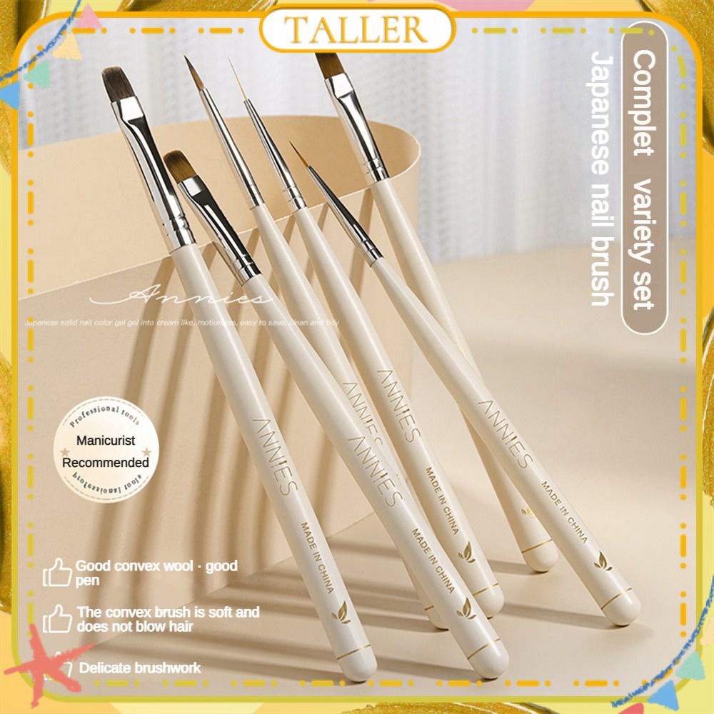 ✧Ready Stcok Annies Bộ Cọ Chức Năng Làm Móng Tay Nhật Bản Bàn Chải Chuyển Màu Vẽ Keo Quang Trị Liệu Vẽ Đường Kéo Dụng Cụ Làm Móng Cho Cửa Hàng Làm Móng Cao Hơn 6 Kiểu