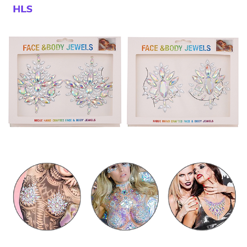 Miếng Dán Ngực Bằng Acrylic Pha Lê Nhiều Màu Thoáng Khí Độc Đáo