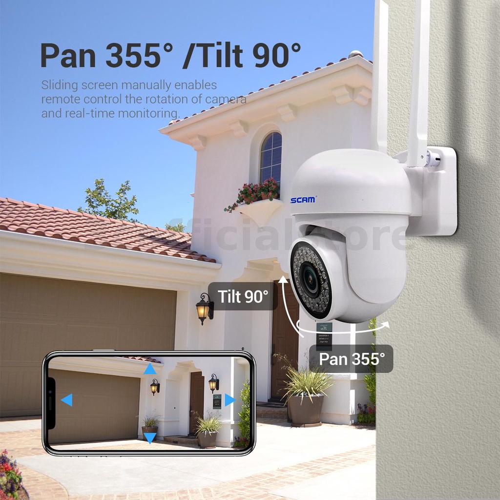 Camera Giám Sát Chuyển Động Ban Đêm ESCAM PVR007 H.265 3MP HD 128G WiFi