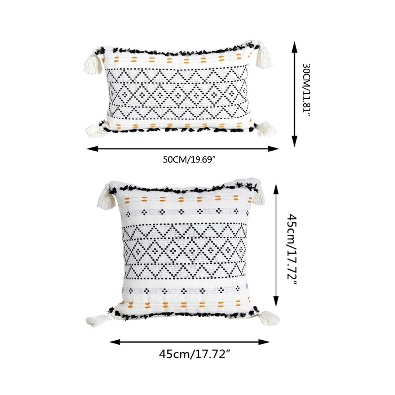 Vỏ Gối Sofa Trang Trí Họa Tiết Hình Học 45x45cm / 30x50cm