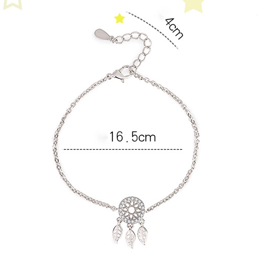 [Ts] Lắc chân Hình Dreamcatcher Phối Tua Rua Bằng Đồng Chống Mòn Quyến Rũ Cho Nữ Cuộc Sống