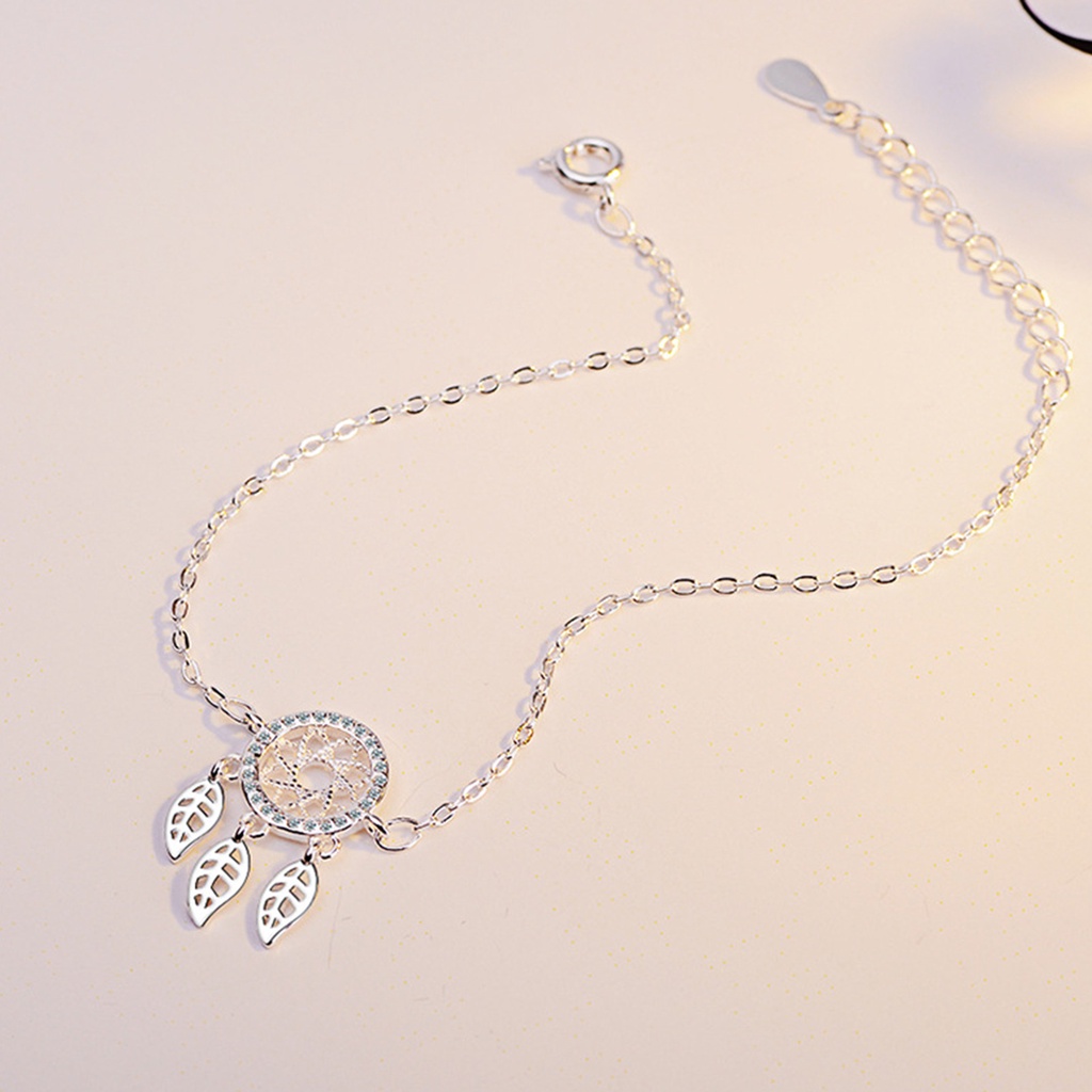 [Ts] Lắc chân Hình Dreamcatcher Phối Tua Rua Bằng Đồng Chống Mòn Quyến Rũ Cho Nữ Cuộc Sống