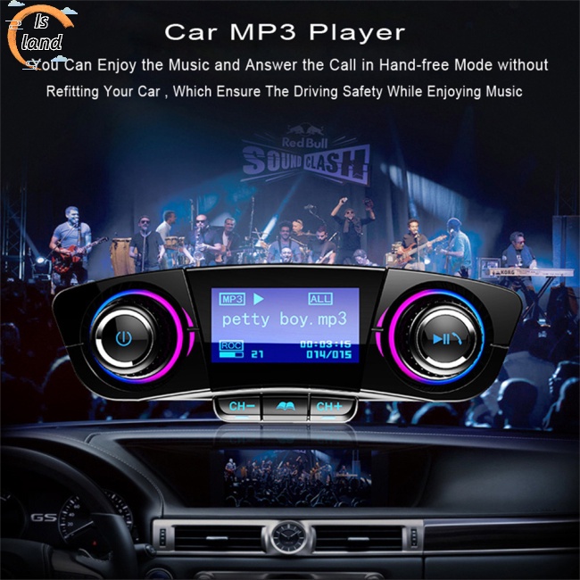 Tẩu Sạc Thông Minh Hai Cổng Usb Kiêm Máy Nghe Nhạc Mp3 Fm Bluetooth Bt06 Cho Xe Hơi