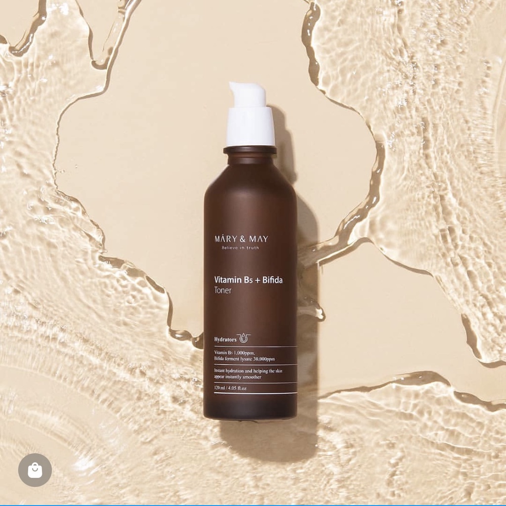 Toner Nước hoa hồng Phục Hồi, Sáng Da Mary&May Vitamin B5 + Bifida