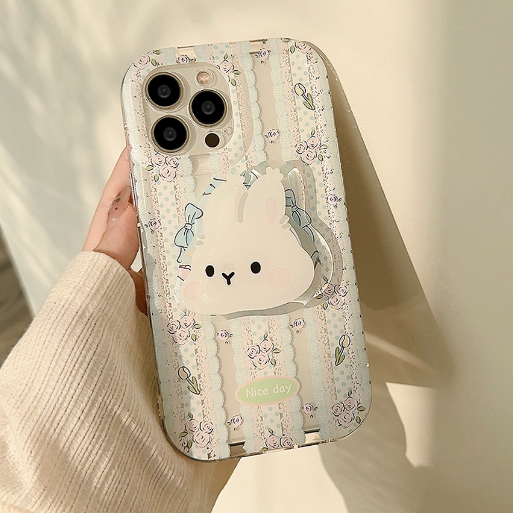 Ốp Điện Thoại TPU Dẻo Họa Tiết Hoa / Thỏ Thời Trang Chống Bụi Bẩn / Sốc Cho IPhone 11 12 13 14 Pro Max