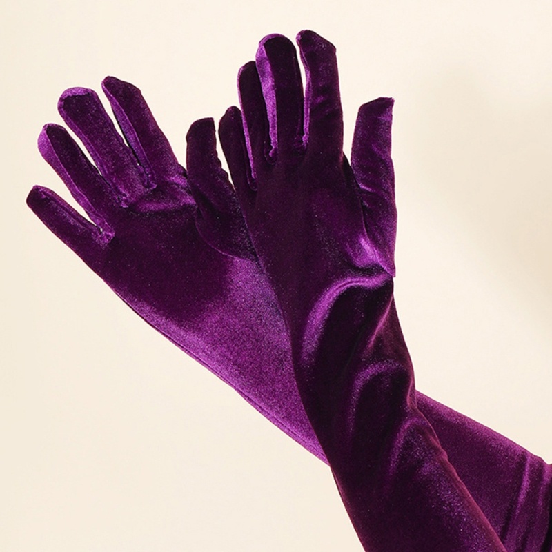 Găng Tay Nhung Dài Thời Trang Cho Nữ