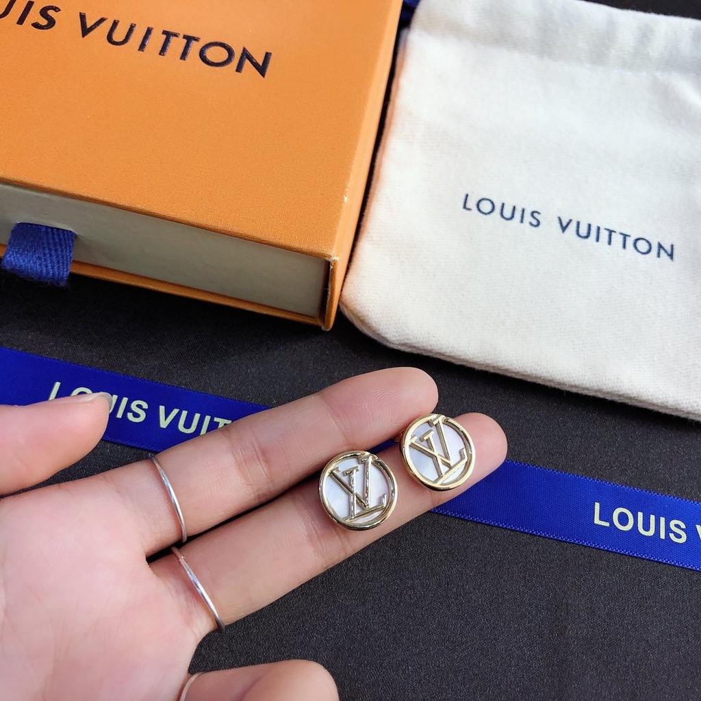 LOUIS VUITTON Bông Tai LV Bằng Thép Titan Thời Trang Cho Nữ