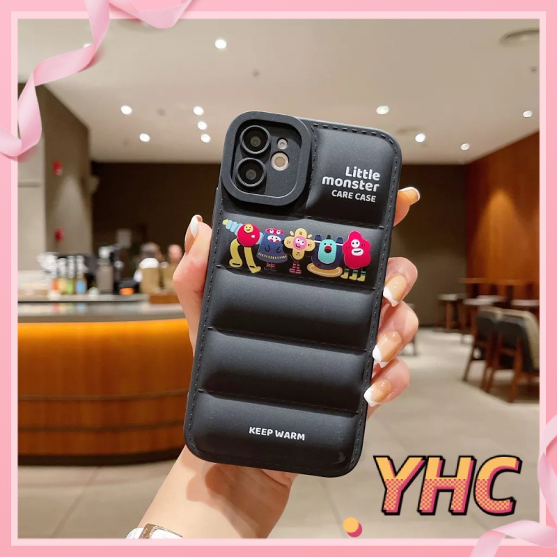 Ốp lưng iphone Vỏ mềm áo khoác lông vũ mới của quái vật hoạt hình được áp dụng Cho iPhone 6 / 6S / S6 / 6splus / 7 / 7plus / 8 / 8plus / X / xr / xs / 11 / 12 / 13 / Pro / max / Plus / Promax-羽绒服新款3