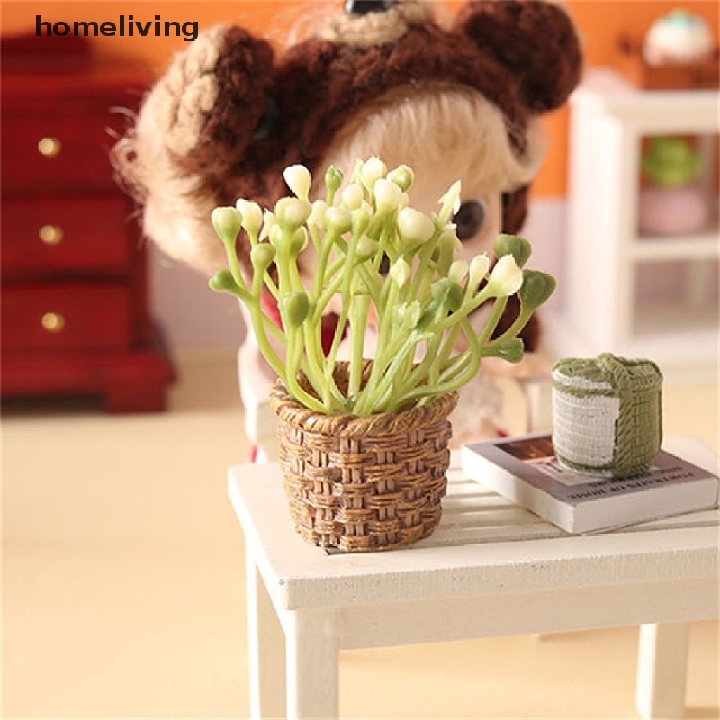 Mô Hình Chậu Cây Xanh Trang Trí Nhà Búp Bê Tỉ Lệ 1: 12