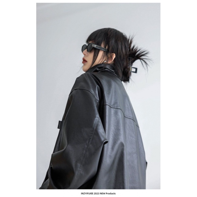 Áo Khoác Da pu Cao Cấp Phong Cách Đường Phố Mùa Xuân Thu Cho Nữ AIA5
