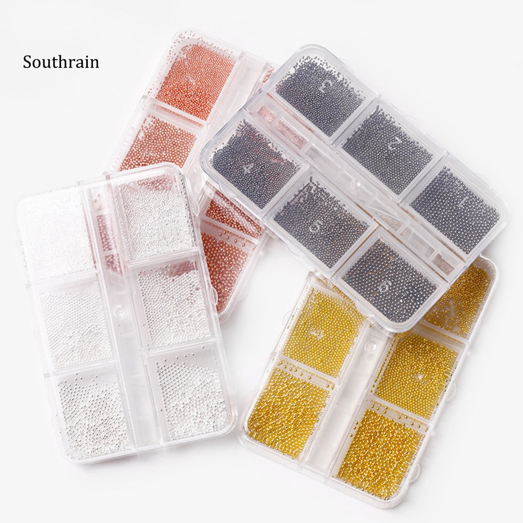 1 Hộp Hạt Thép Ba Chiều Mini Lấp Lánh Không Xốp Dùng Trang Trí Móng Nghệ Thuật DIY
