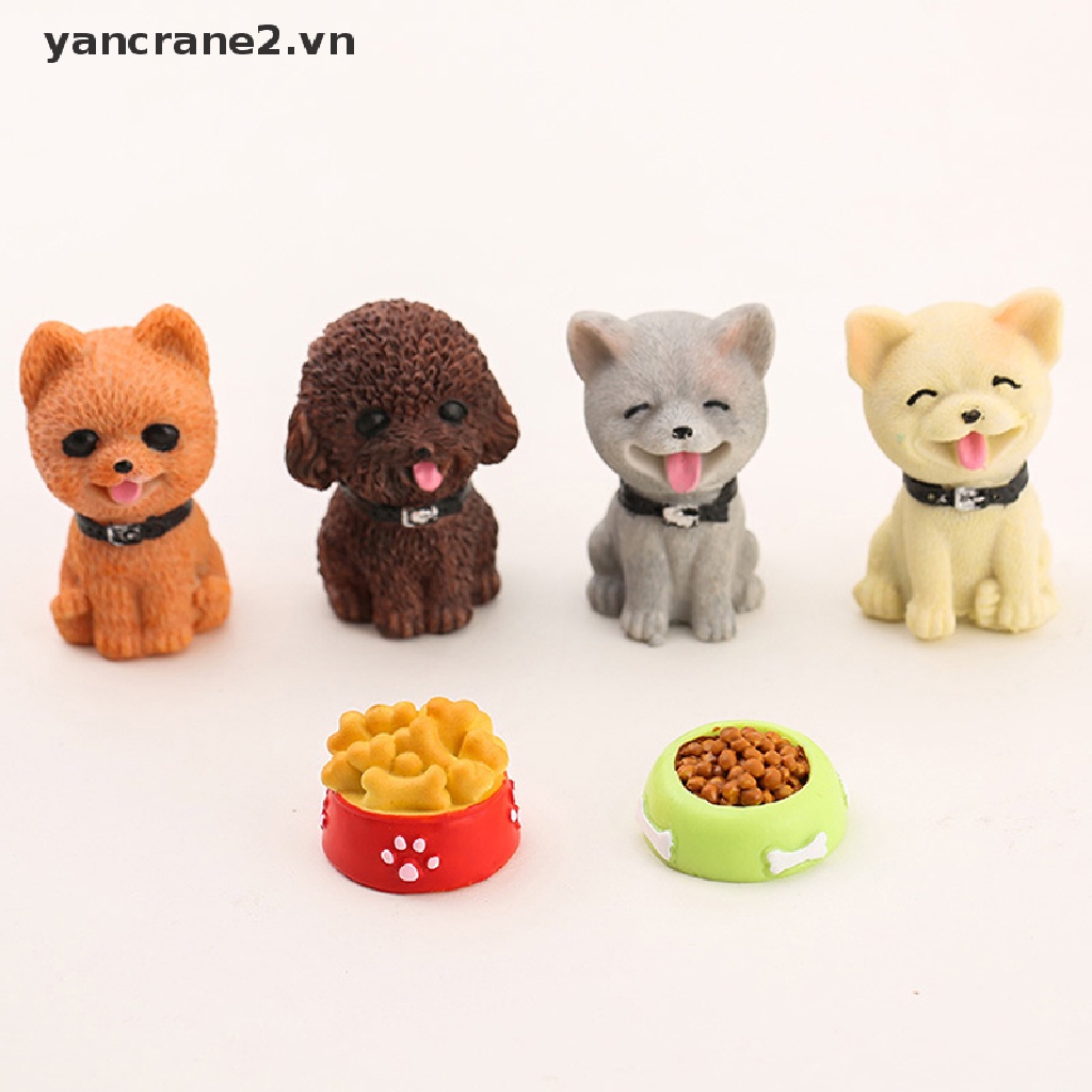 Mô Hình Chú Chó Kawaii Mini Bằng Resin Để Bàn Trang Trí / Làm Vườn 2.vn