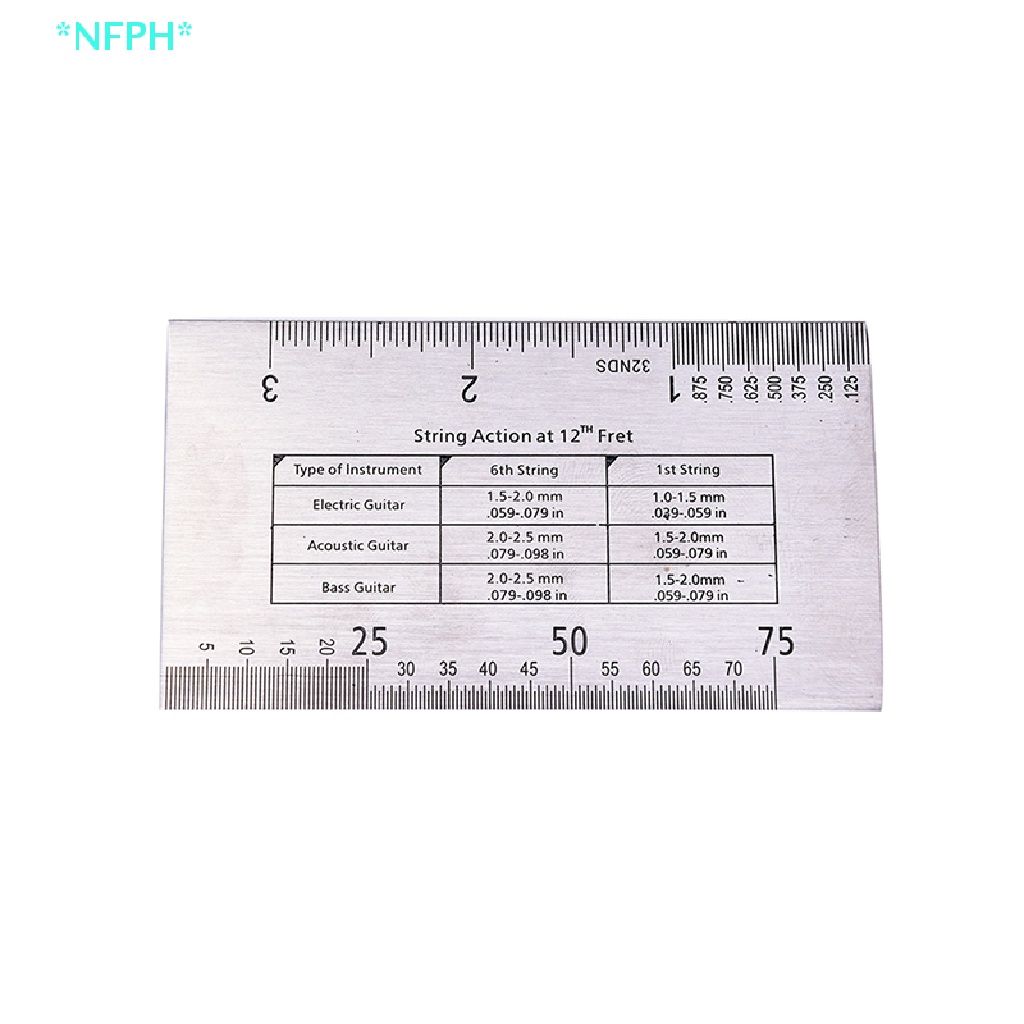 Thước Đo Dây Đàn Bằng Thép Chuyên Dụng Cho Guitar Bass Mới