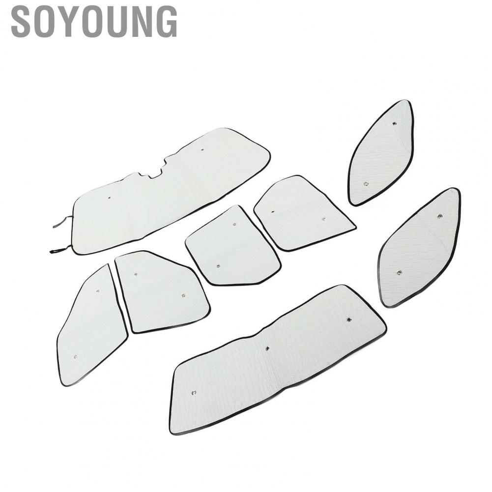 Soyoung Car Window Sunshade Double Layer Auto Interior Sunshades Cover Safe Aluminum Foil PE Cotton for Vehicle