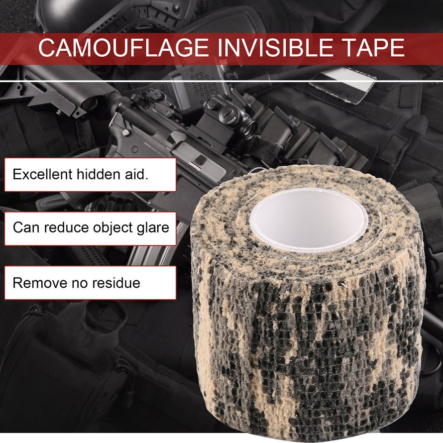 Camping Hunting Shooting Roll Men Army Adhesive Camouflage Tape Stealth Wrap