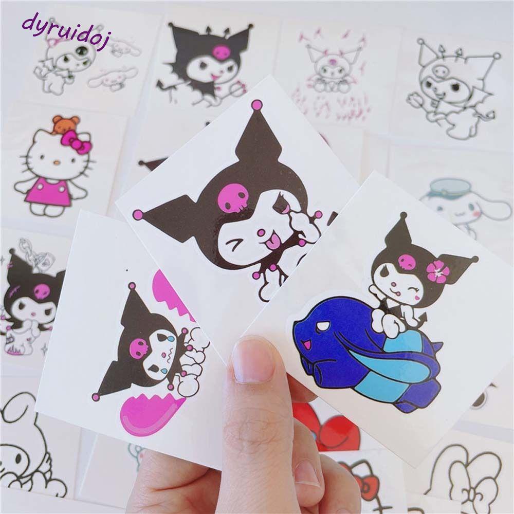 Miếng Dán Hình Xăm Hình Kuromi Melody Hoạt Hình Chống Nước DYRUIDOJ1