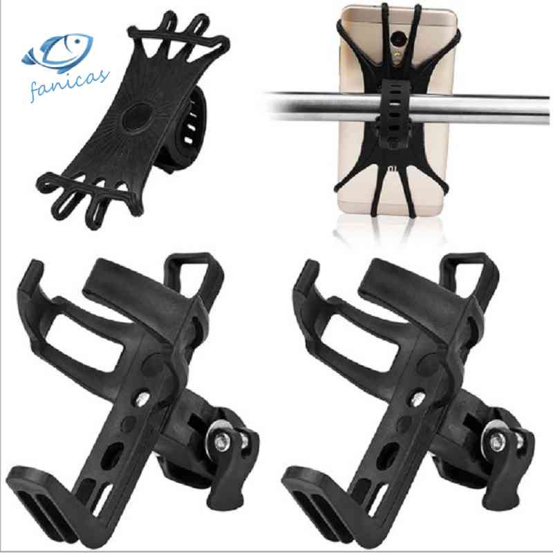 2 Giá Đỡ Bình Nước Bằng Silicone Cho Xe Đạp Kèm 1 Vít Cố Định