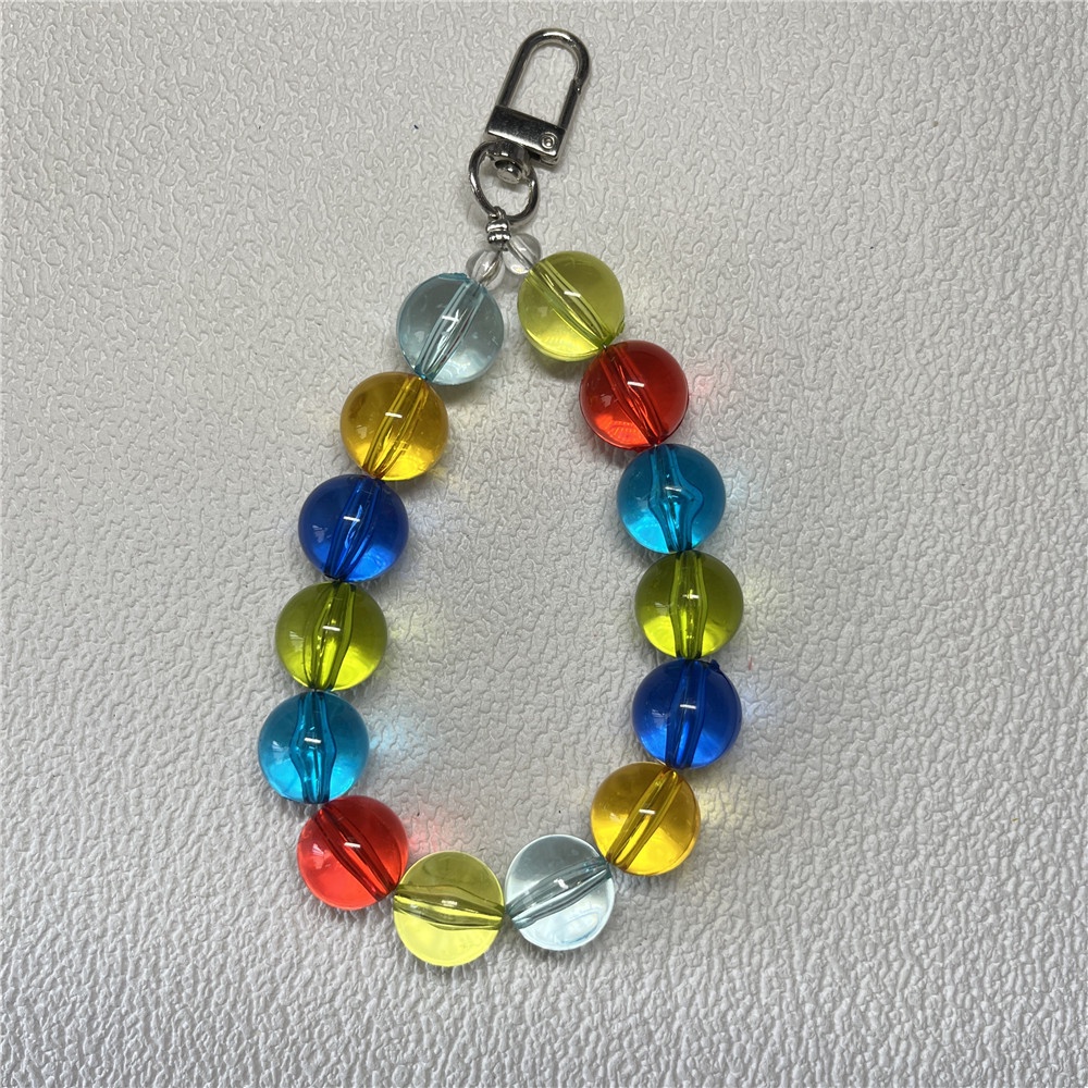 Dây Gắn Điện Thoại Di Động Dạng Chuỗi Hạt Acrylic Mềm Nhiều Màu Chống Thất Lạc