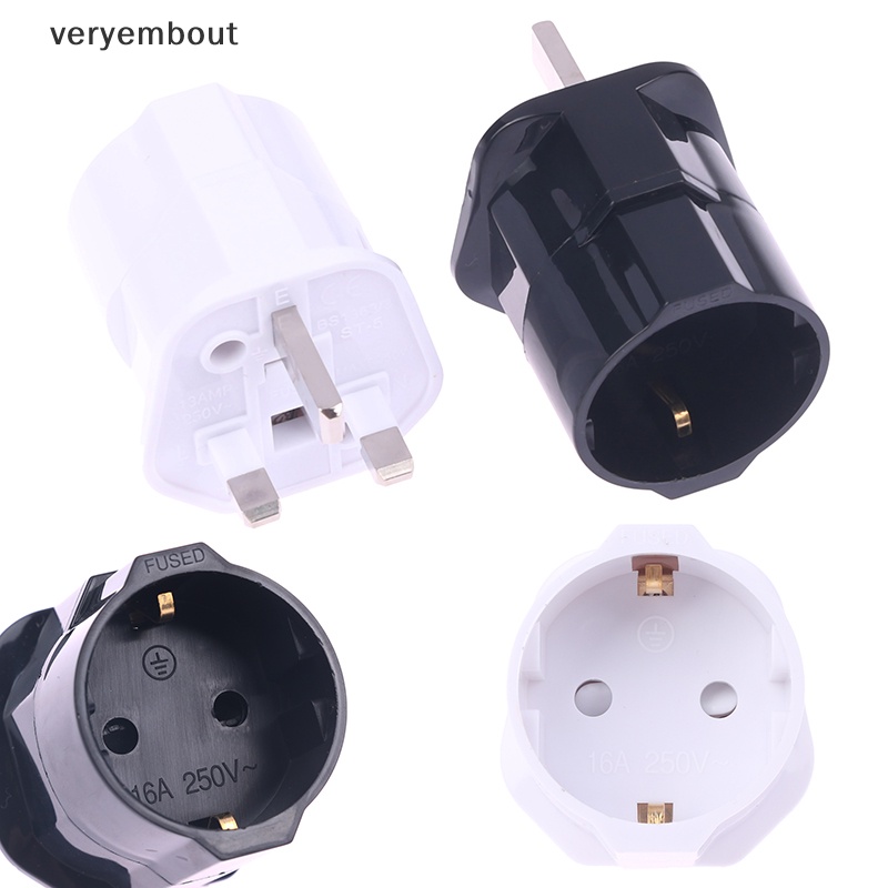 Ổ Cắm Điện Chuyển Đổi 2 Chấu EU Sang UK Chuyên Dụng