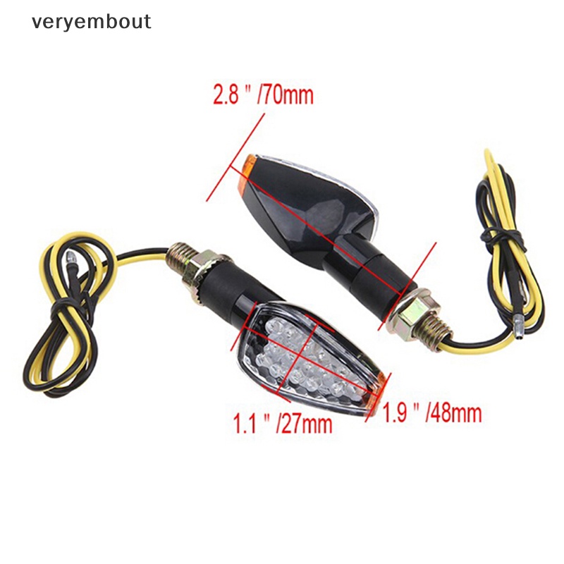 Đèn Xi Nhan 14 Bóng Led 12V Màu Hổ Phách Chuyên Dụng Cho Xe Mô Tô