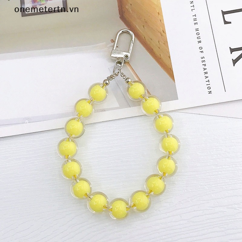 Onemetertn Dây Chuỗi Hạt Tròn Khóa Điện Thoại Ngọt Ngào Chống L