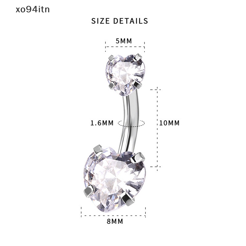 1 Khuyên Rốn Chất Liệu Thép Không Gỉ Đính Đá Pha Lê