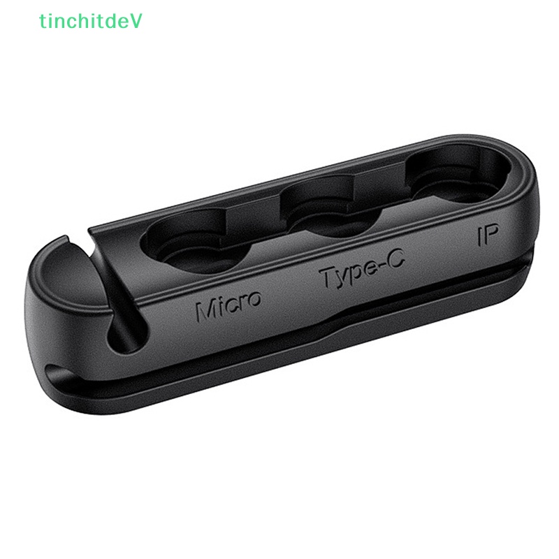 Hộp Đựng Cáp Sạc Từ Tính Màu Đen Nhỏ Gọn Tiện Dụng