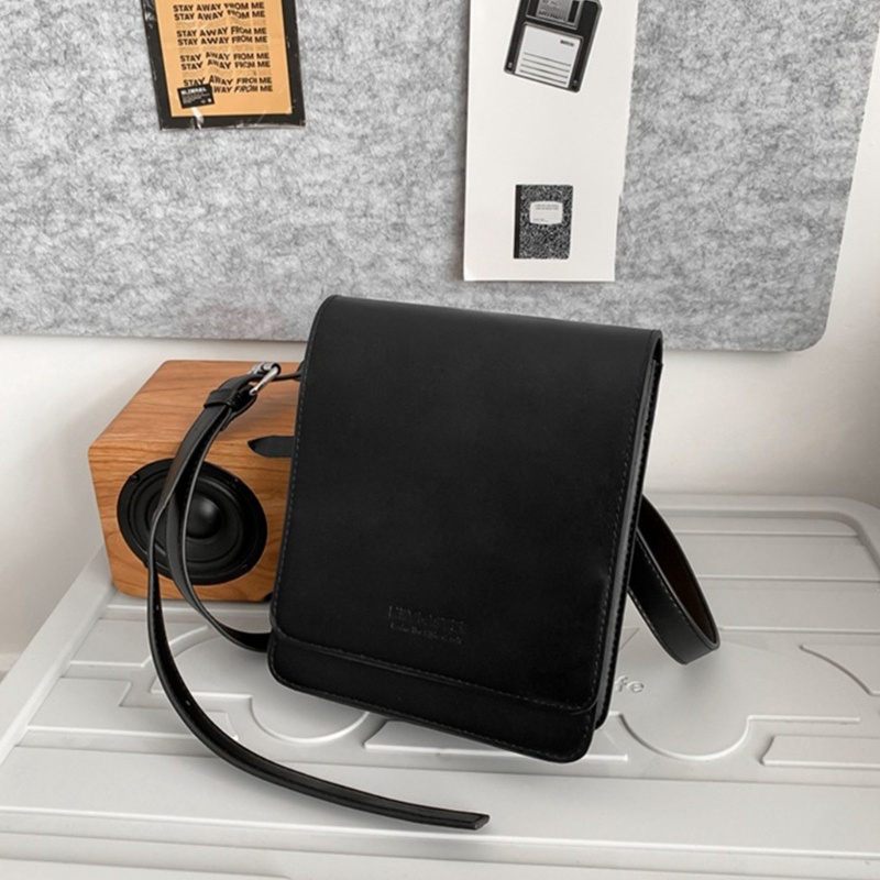 Túi Đeo Chéo Vai Bằng Da PU Hình Hộp Vuông Dành Cho Nam Nữ