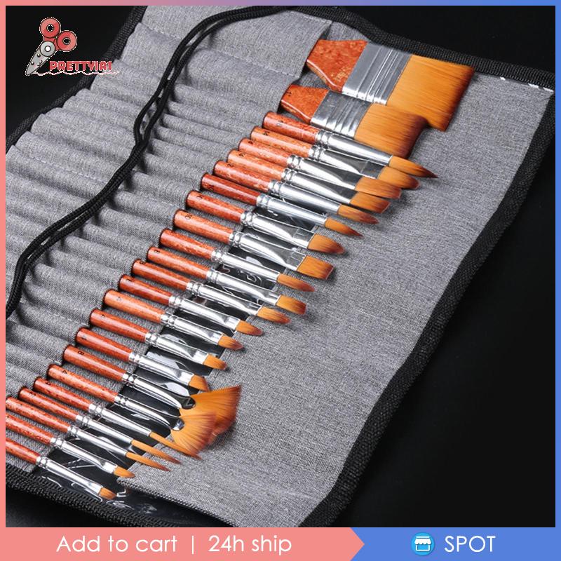 Set 1 / 24 Cọ Vẽ Màu Nước Cho Người Lớn Và Trẻ Em