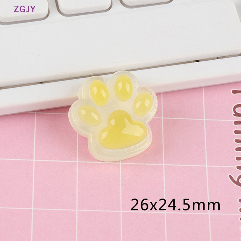 Set 5 Móng Vuốt Mèo Dạ Quang Bằng Resin Resin Màu Ngẫu Nhiên DIY Mới