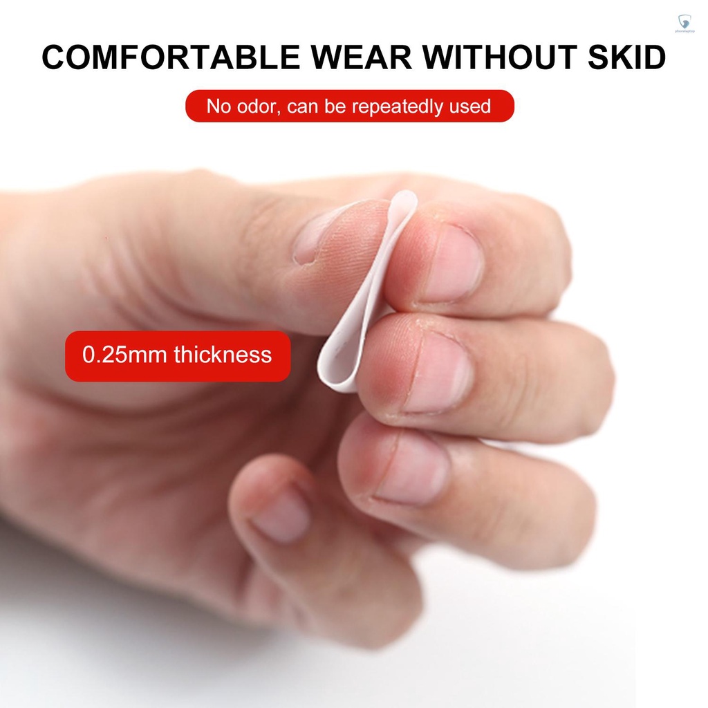 Set 4 Nắp Silicone Bọc Ngón Tay Trái Siêu Mỏng Chống Trượt Giảm Đau Khi Chơi Guitar / Ukulele