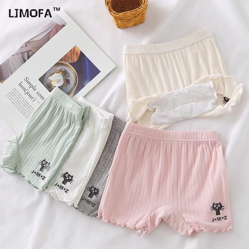 LJMOFA KIDS Quần Short Legging Bằng Cotton Mềm Co Giãn Thoải Mái Chống Chói Dành Cho Bé Gái 2-12 Tuổi