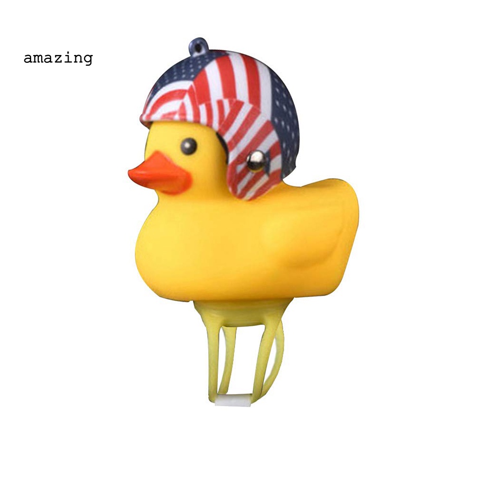 Đèn Gắn Tay Lái Xe Đạp Hình Vịt Hoạt Hình Đội Nón Bảo Hiểm Dễ Thương