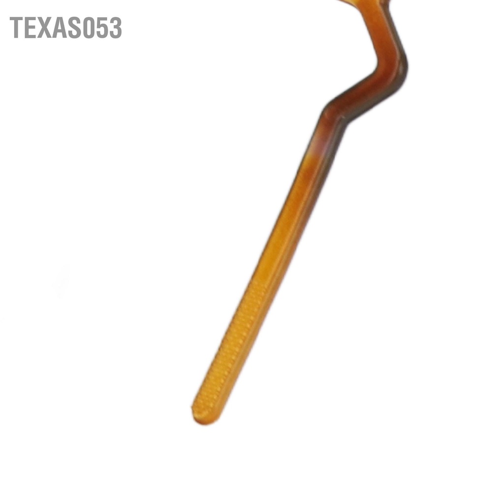 Texas053 2 Chiếc Zigzag Mũ Trùm Đầu Đen Nâu Nhựa Cá Mập Răng Chải Tóc Vòng