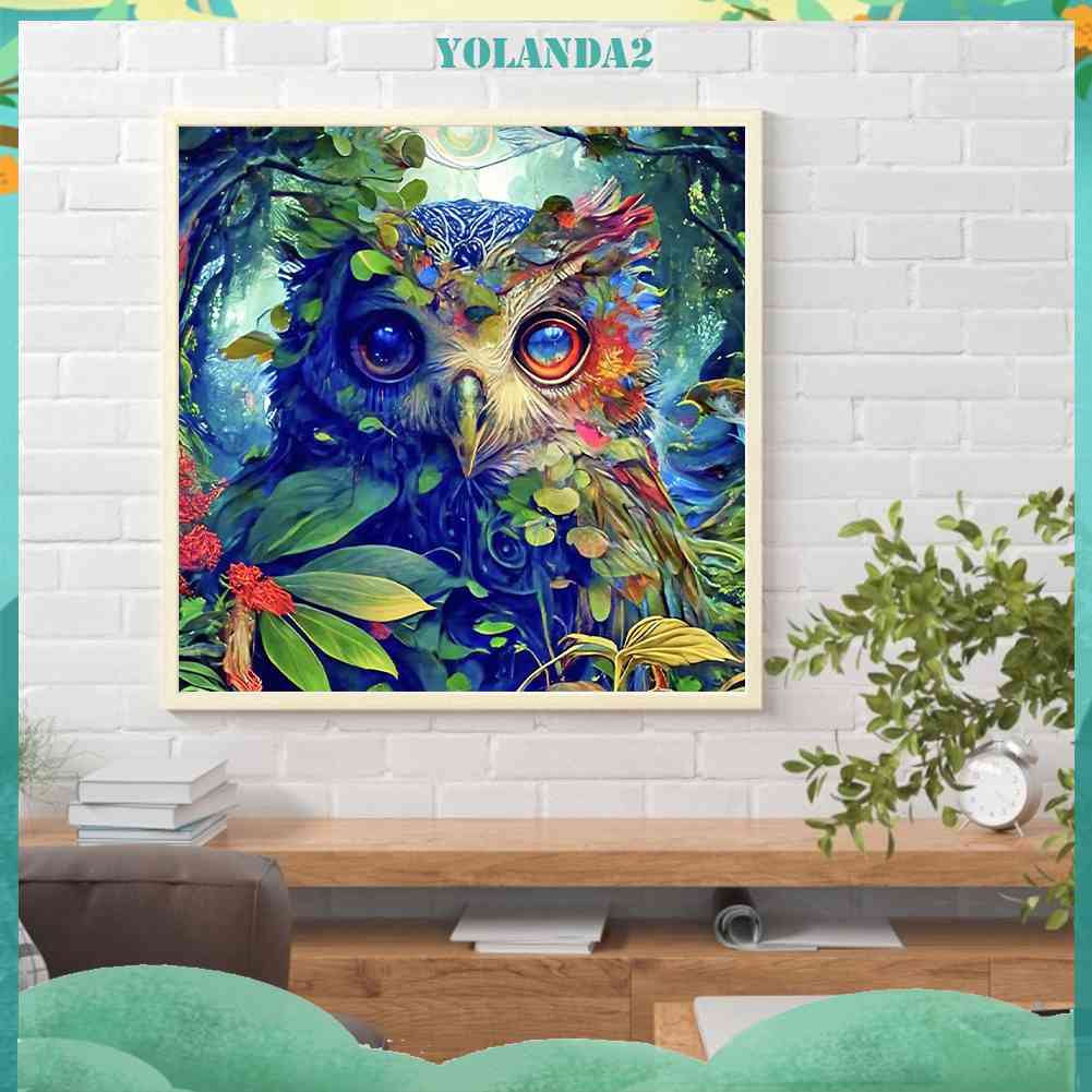 Tranh Đính Đá Kim Cương Toàn Bộ 5D DIY Hình Vẽ Con Cú