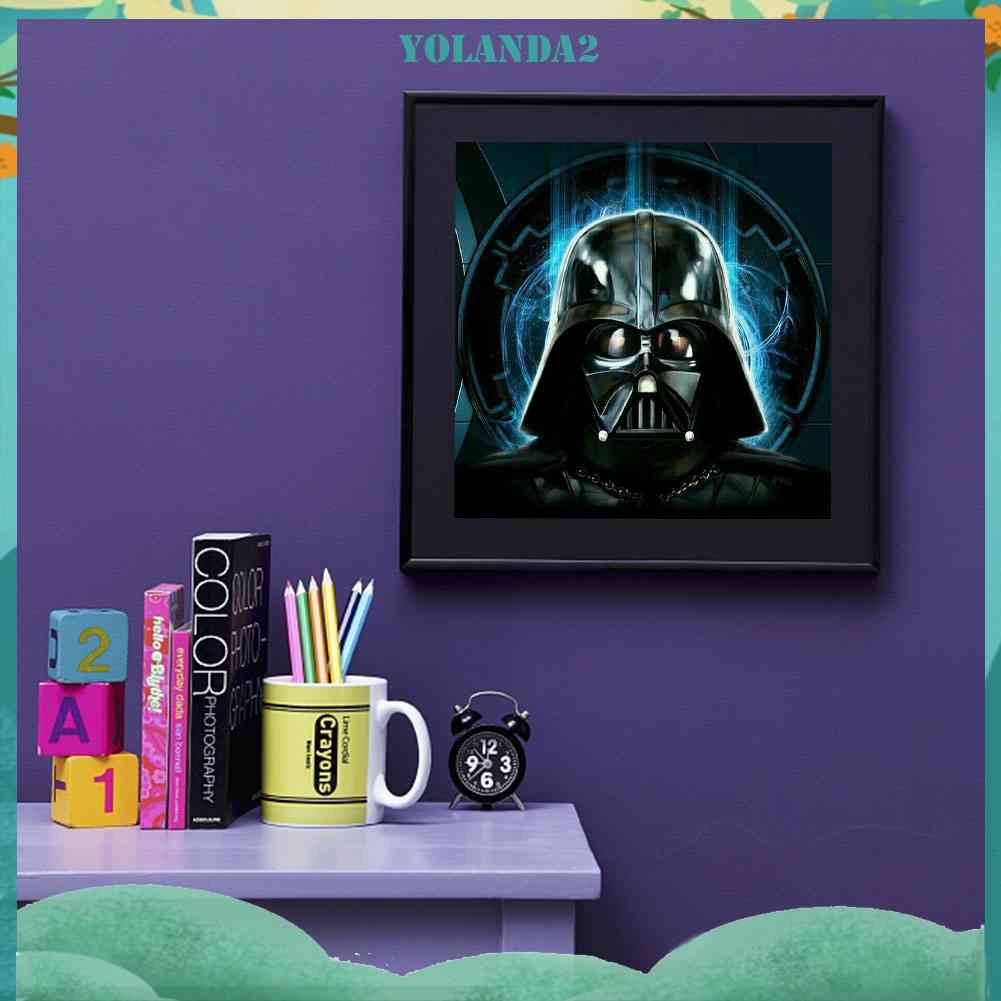Tranh Đính Đá Kim Cương Toàn Bộ 5D DIY Hình Vẽ Darth Vader Trang Trí Nhà Cửa