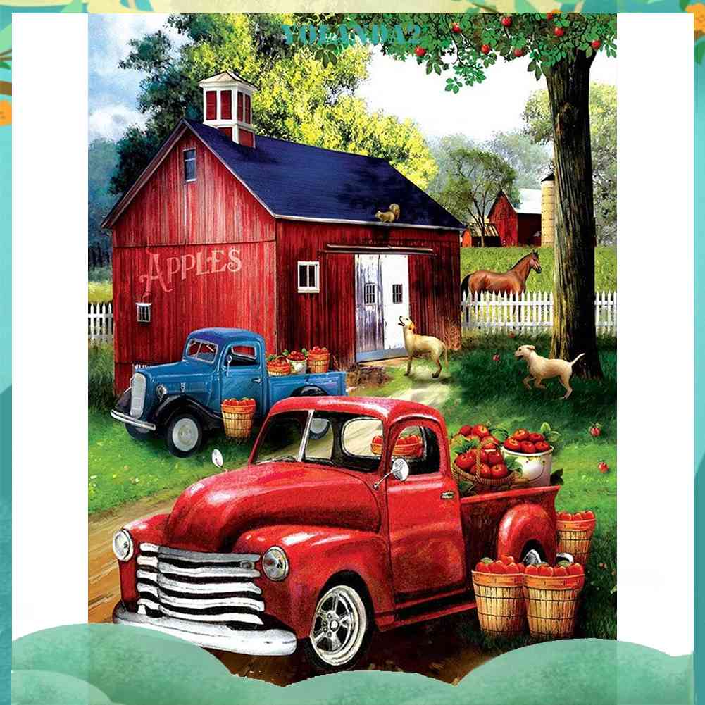 Tranh Đính Đá Kim Cương Toàn Bộ 5D DIY Hình Vẽ Xe Hơi