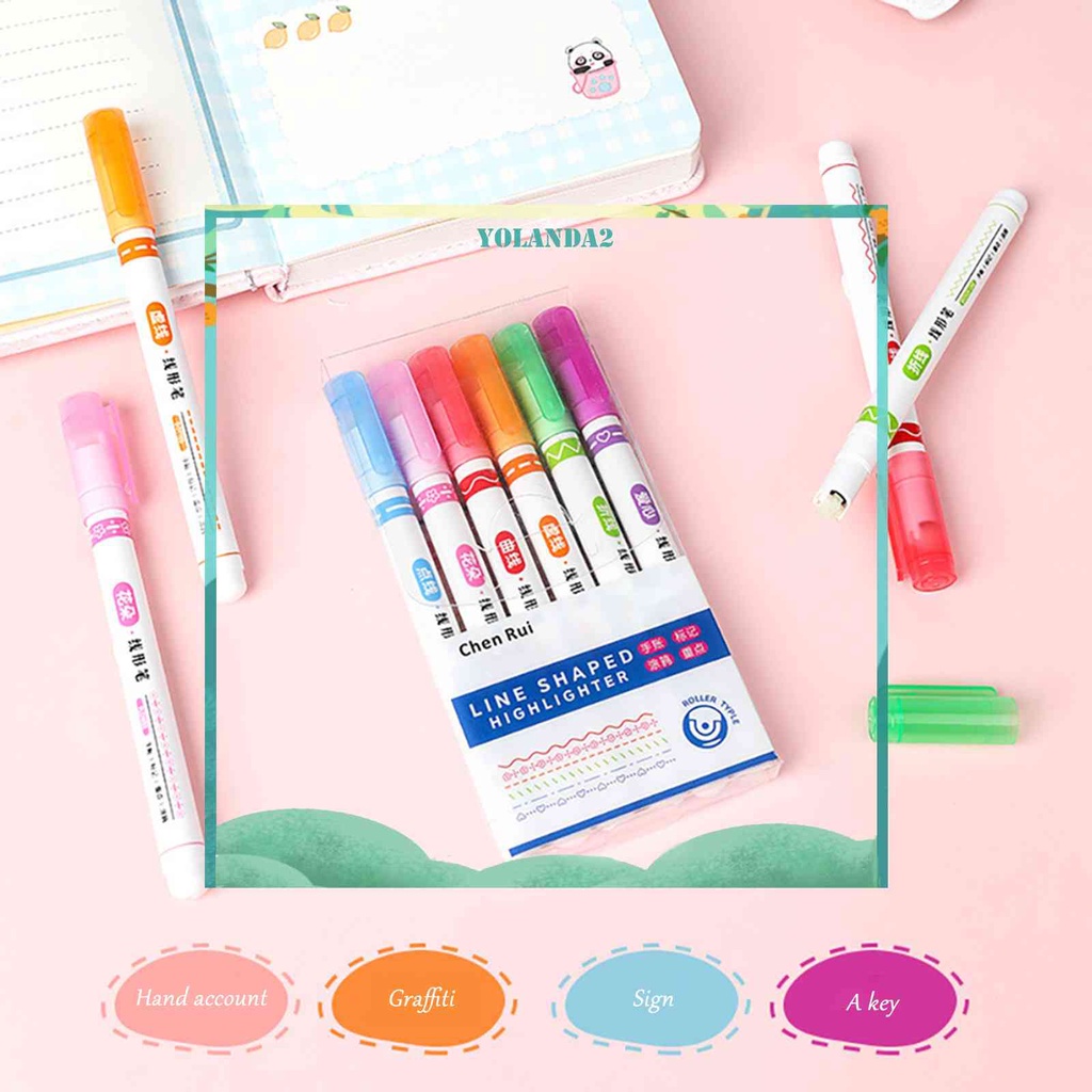 Set 6 Bút Lông Màu Sắc Xinh Xắn