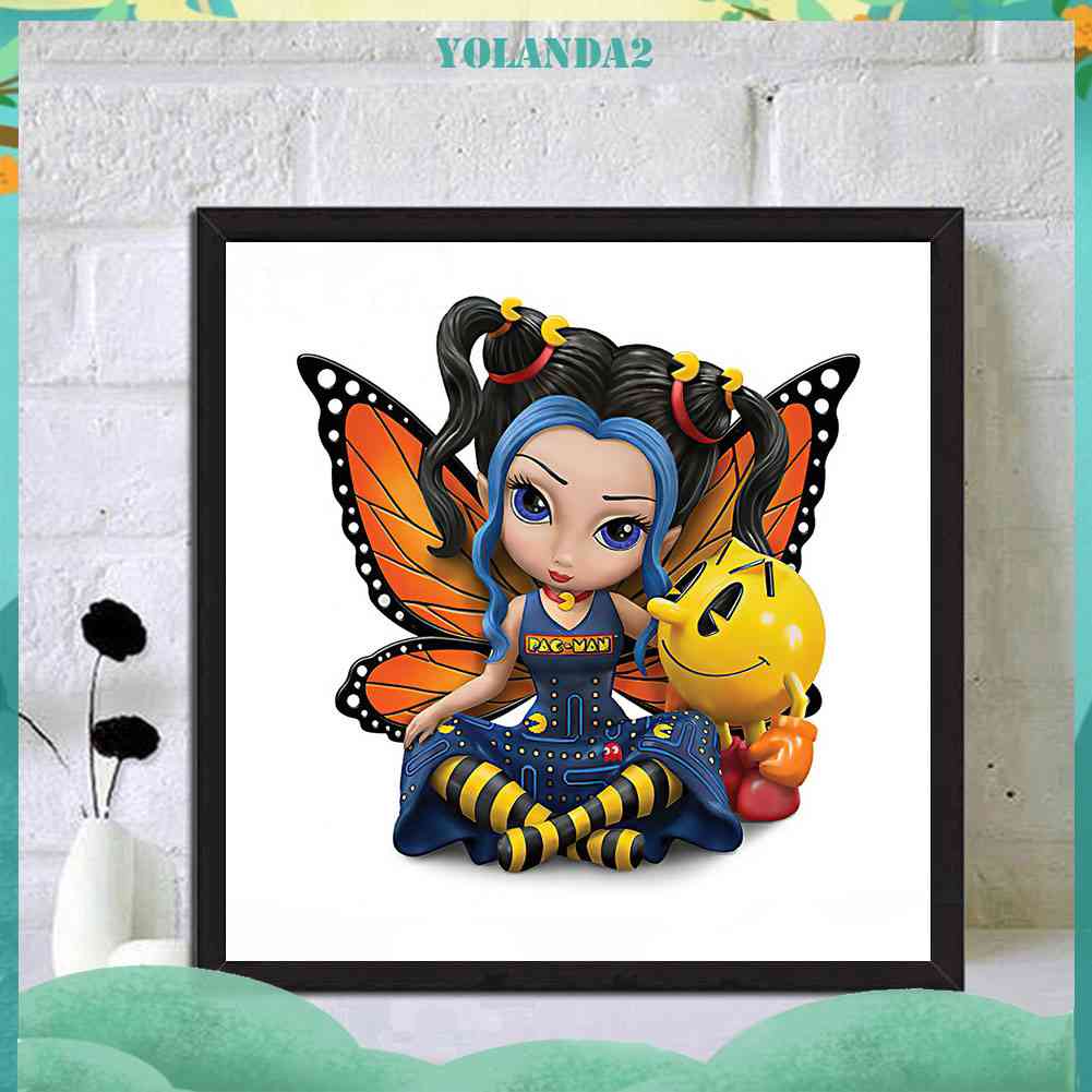 Tranh Đính Đá Kim Cương Toàn Bộ 5D DIY Hình Búp Bê Mắt To