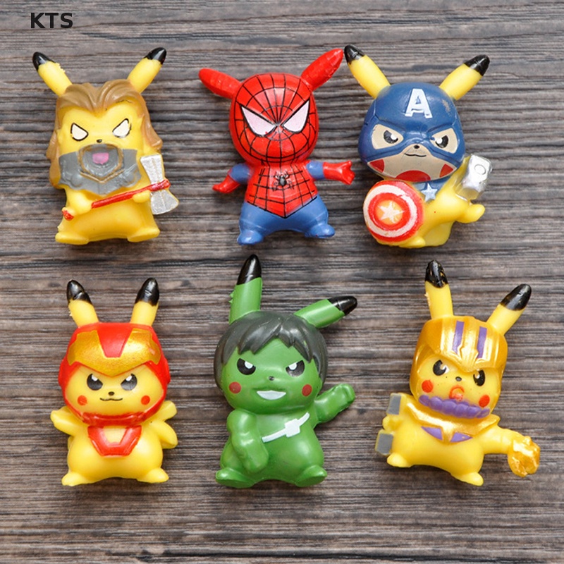 Set 6 Mô Hình Nhân Vật Phim Hoạt Hình Pokemon