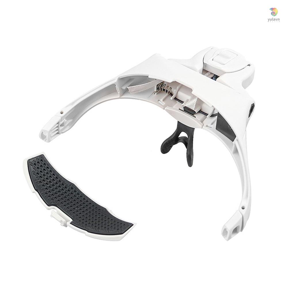 Kính Lúp Đeo Đầu Phóng Đại 5 Thấu Kính 1.0X-3.5X Có Đèn LED Có Thể Tháo Rời Tiện Dụng