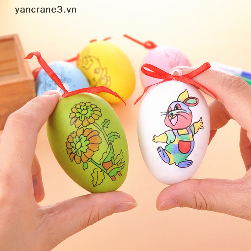 Mút Xốp Trứng Phục Sinh Nhiều Màu Kèm Bút DIY YAN3.vn