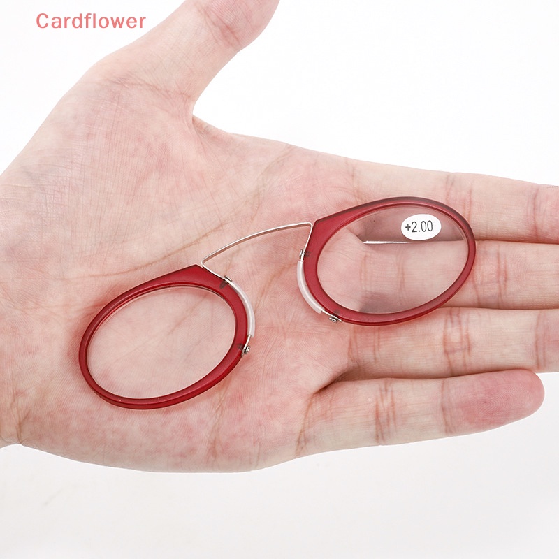 < Cardflower > Hàng Bán Chạy Kính Đọc Sách Đọc Sách Dạng Kẹp Mũi Mini Siêu Mỏng Có Thể Mang Theo Phong Cách Mới