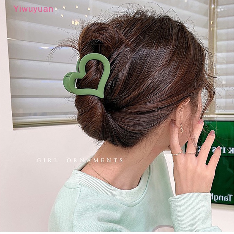< Yiwuyuan > Kẹp Tóc Cá Mập Cỡ Vừa Thanh Lịch Khí Chất Hàn Quốc Mới
