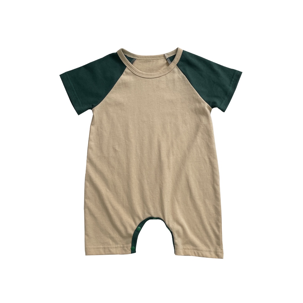 Áo Liền Quần Ngắn Tay Chất Liệu Cotton Mềm Mại Thời Trang Mùa Hè Dành Cho Trẻ Nhỏ 0-2 Tuổi